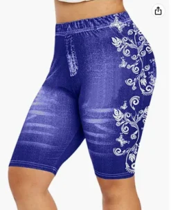 Plus Size Women Print Basic Short Cycling Shorts -Plus Size Dresses Shop 4a5ae5e49e800fc6