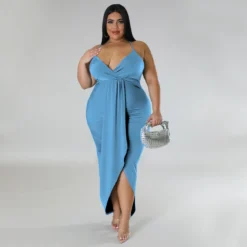 Women'S Solid Straps Sleeveless V-Neck Party Dress -Plus Size Dresses Shop 4a94b2b52c50afb1