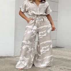 Plus Size Women's Fall Short Sleeve Jumpsuit -Plus Size Dresses Shop 4b23896bd75eea1e