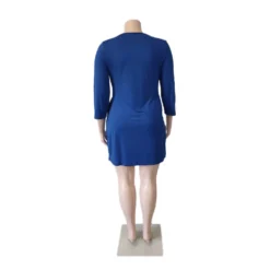 Plus Size Women Solid Loose Pocket Dress -Plus Size Dresses Shop 4c412c50c666f182