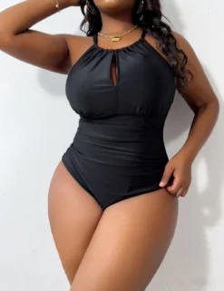 Women Sexy Solid Bikini One-piece Swimwear -Plus Size Dresses Shop 4c5583d0035b7ade