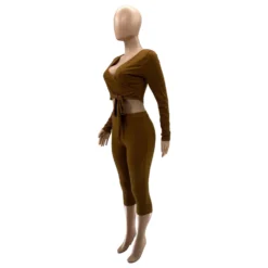 Autumn And Winter Plus Size Women's Solid Color Long Sleeve 7-Point Pants Sexy Casual Two Piece Set 20 Autumn And Winter Plus Size Women's Solid Color Long Sleeve 7-Point Pants Sexy Casual Two Piece Set -Plus Size Dresses Shop 4d8f71f0165ada0c