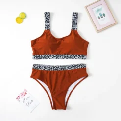 Plus Size Leopard Patchwork Bikini Two-Piece Set -Plus Size Dresses Shop 4f9bade2971ea7c5