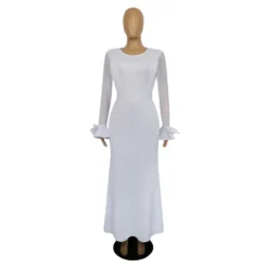 Women's Round Neck Long Sleeve Mesh Patchwork Maxi Dress Solid Plus Size Dress 34 Women's Round Neck Long Sleeve Mesh Patchwork Maxi Dress Solid Plus Size Dress -Plus Size Dresses Shop 512eb6ae82e30e9b