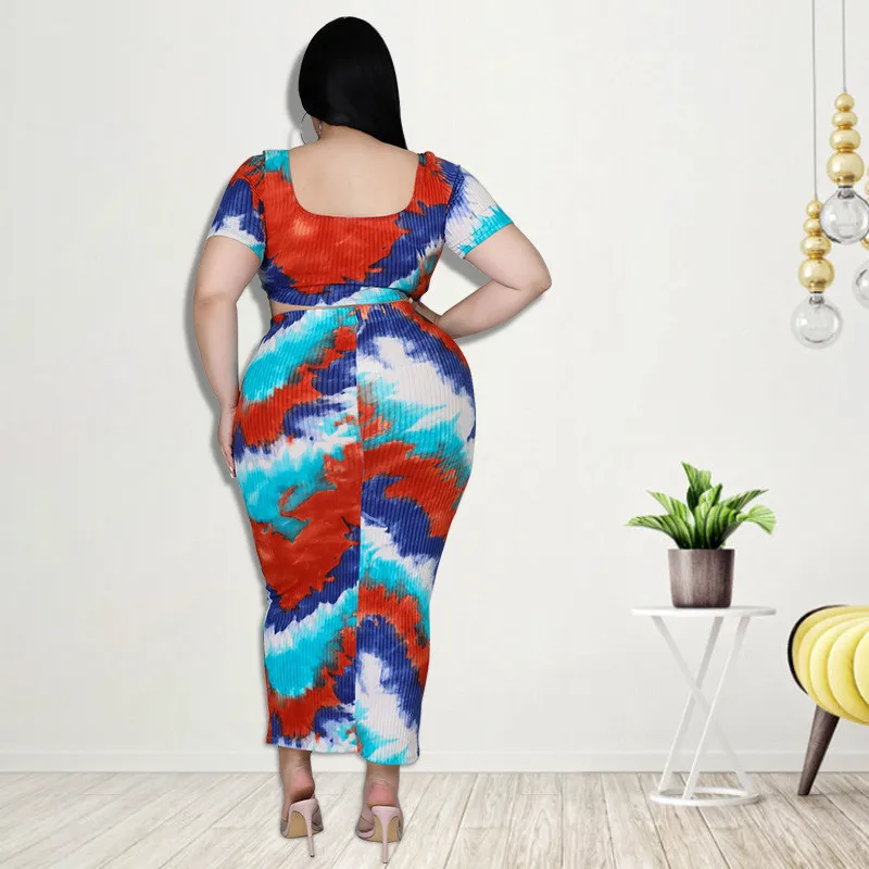Plus Size Women's Autumn Polyester+Spandex Digital Printing Two-piece Set 13 Plus Size Women's Autumn Polyester+Spandex Digital Printing Two-piece Set - Image 11