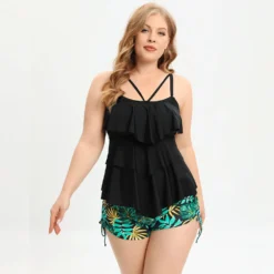 Plus Size Swimsuit Women'S Ruffle Two Pieces Swimming Top And Shorts Two Piece Set 32 Plus Size Swimsuit Women'S Ruffle Two Pieces Swimming Top And Shorts Two Piece Set -Plus Size Dresses Shop 55c95b384452b1ea