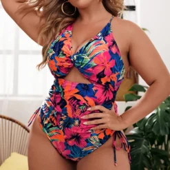 Plus Size Print Push Up Hollow Tight Fitting One Piece Women's Swimsuit 24 Plus Size Print Push Up Hollow Tight Fitting One Piece Women's Swimsuit -Plus Size Dresses Shop 56ada500a931ebed