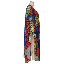 Plus Size Women's Fashion Printed Chiffon Cape Shirt -Plus Size Dresses Shop 574ce8650468258f