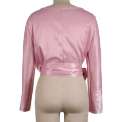 Autumn And Spring Fashion Women's Solid Color Sexy V-neck Slim Fit Tie Top -Plus Size Dresses Shop 575d0fe50caa7f31