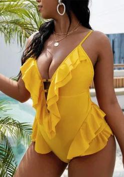 Plus Size Women Solid Skirt Backless One Piece Swimwear -Plus Size Dresses Shop 57faa646c7b37d4f