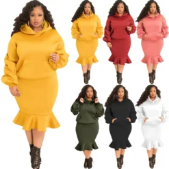 Fashion Casual Sport Mermaid Fall Winter Hoodies Skirt Set Plus Size 29 Fashion Casual Sport Mermaid Fall Winter Hoodies Skirt Set Plus Size -Plus Size Dresses Shop 596200dca9d1fae7