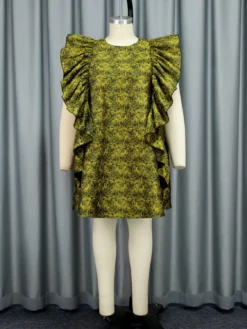 Printed Loose Plus Size Ruffle Edge Women's Dress 28 Printed Loose Plus Size Ruffle Edge Women's Dress -Plus Size Dresses Shop 5aa8b47c72a8b866