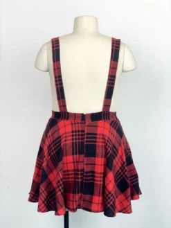 Plus Size Women Summer Sexy Suspender Check High Waist Skirt -Plus Size Dresses Shop 5b4dfb4d2cf19283
