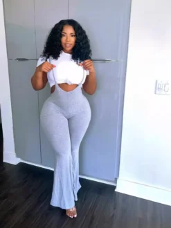 Plus Size Women Solid Casual Overalls -Plus Size Dresses Shop 5b5cc9c03071e594