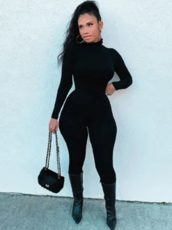 Women Sexy Slim Black Jumpsuit -Plus Size Dresses Shop 5b7653741bfe96e1