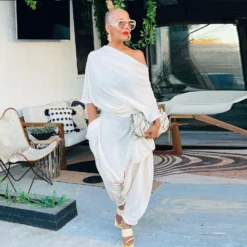 Sexy Loose Plus Size Solid Low Back Jumpsuit -Plus Size Dresses Shop 5c3f58d5bfaf7bdb