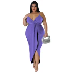 Women'S Solid Straps Sleeveless V-Neck Party Dress -Plus Size Dresses Shop 5c55d3b02965dd66