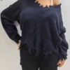 Plus Size WomenLoose V Neck Casual Sweater -Plus Size Dresses Shop 5e7cf7f95bb81c48