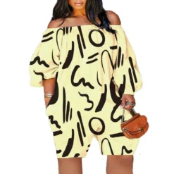Sexy Casual Print Off Shoulder Plus Size Jumpsuit -Plus Size Dresses Shop 5f6dbc33ae1d0588