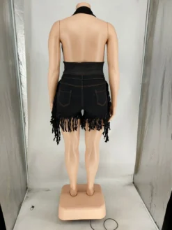 Plus Size Women's Sexy Fringe Denim Shorts -Plus Size Dresses Shop 5f7d1e99accbb0cd