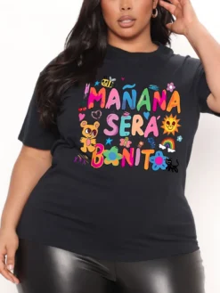 Plus Size Women Casual Print Round Neck Short Sleeve T-Shirt -Plus Size Dresses Shop 60d0dbff3c031b79