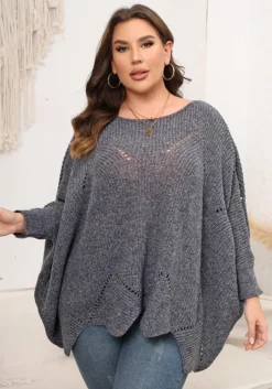 Women's Tops Plus Size Women's Fall Winter Loose Knit Pullover Sweater -Plus Size Dresses Shop 60eaf06969ee83b9