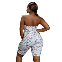 Printed Strapless Bodysuit Set -Plus Size Dresses Shop 60f689c7abb829cd