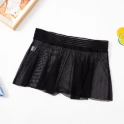 Plus Size Women Solid Sexy Tank Top + Mesh Skirt Swimwear Two-piece Set -Plus Size Dresses Shop 643bfc0b0ddd1539