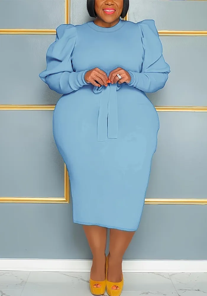 Trendy Long Sleeve Sexy Slim Plus Size Bodycon Dress 3 Trendy Long Sleeve Sexy Slim Plus Size Bodycon Dress