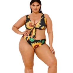 Plus Size Women Print Two Pieces Swimwear -Plus Size Dresses Shop 65dc2da1f5c8bd68