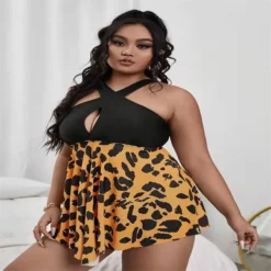 Plus Size Bikini Two Pieces Swimsuit Skirt Swimsuit -Plus Size Dresses Shop 66207add8727f90b