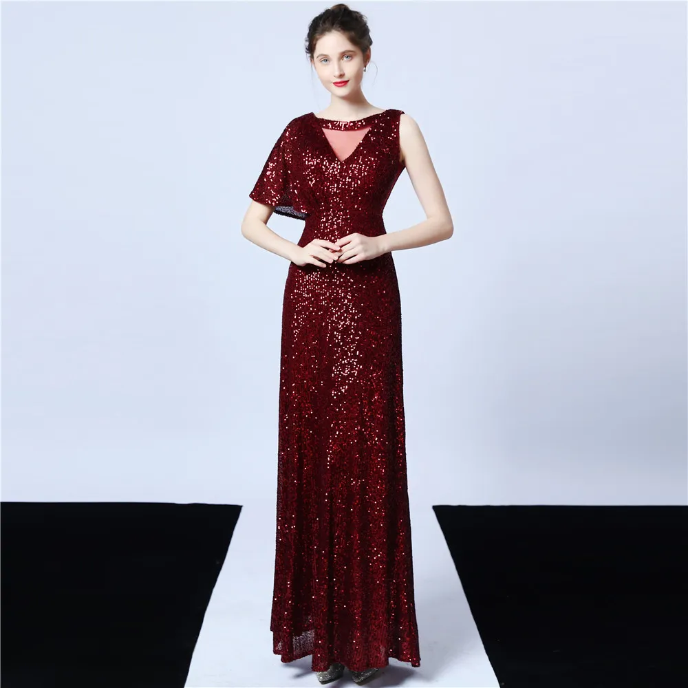 Plus Size Beauty Sequins Long Formal Party Evening Dress 10 Plus Size Beauty Sequins Long Formal Party Evening Dress - Image 8