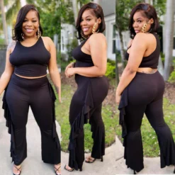 Fashion Women's Clothing Solid Color Tank Top Trousers Two-Piece Set 27 Fashion Women's Clothing Solid Color Tank Top Trousers Two-Piece Set -Plus Size Dresses Shop 667b3343af52ae62