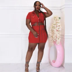 Plus Size Women Printed Button Top And Pocket Skirt Two-Piece Set 30 Plus Size Women Printed Button Top And Pocket Skirt Two-Piece Set -Plus Size Dresses Shop 6778db8acde43ada