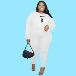 Plus Size Women's Solid Color Print Plus Size Two Piece Set -Plus Size Dresses Shop 67ddc544b08a669e