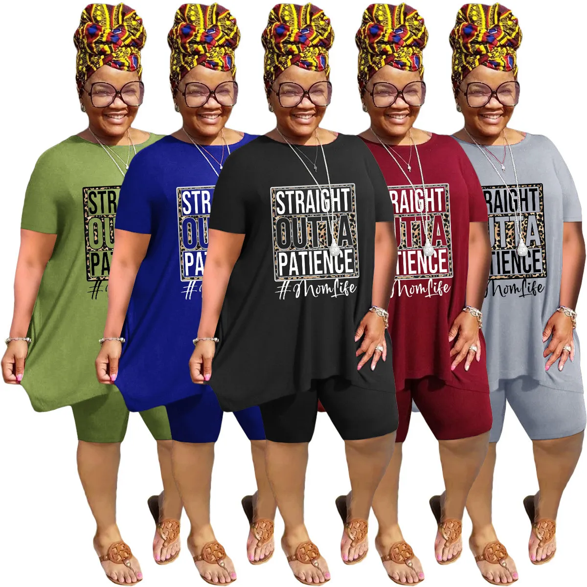 Women's Fashion Plus Size 5xl Casual Shorts Set 9 Women's Fashion Plus Size 5xl Casual Shorts Set - Image 7