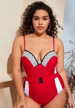 Plus Size Underwire One Piece Swimsuit -Plus Size Dresses Shop 694e22ff9a8dc272