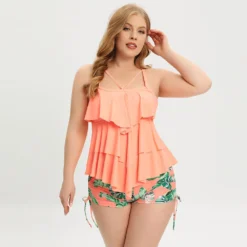 Plus Size Swimsuit Women'S Ruffle Two Pieces Swimming Top And Shorts Two Piece Set 30 Plus Size Swimsuit Women'S Ruffle Two Pieces Swimming Top And Shorts Two Piece Set -Plus Size Dresses Shop 6af38e3eab0c1c7e