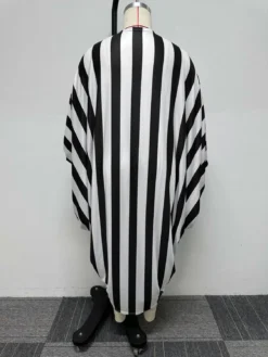 Plus Size Loose Two Piece Striped Printed Shorts Set