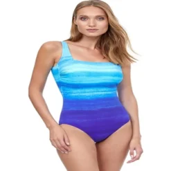 Plus Size Women Active Swimwear Print Backless One Piece Swimwear -Plus Size Dresses Shop 6d996c8545b31daa
