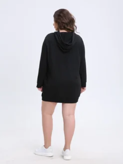 Plus Size Women's Solid Color Long Casual Hoodies -Plus Size Dresses Shop 6d9b566fd3effecb