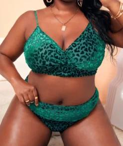 Plus Size Leopard Swimwear Two-Piece Set -Plus Size Dresses Shop 6d9f2e207b5b939c