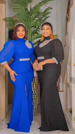 Fashion Women's Sexy Slit Dress Africa Plus Size Women's Solid Color Long Gown 17 Fashion Women's Sexy Slit Dress Africa Plus Size Women's Solid Color Long Gown -Plus Size Dresses Shop 6e3792d8473eda53