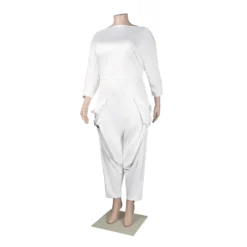 Sexy Loose Plus Size Solid Low Back Jumpsuit -Plus Size Dresses Shop 6e8e7f52dd112a02