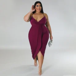 Women'S Solid Straps Sleeveless V-Neck Party Dress -Plus Size Dresses Shop 6f0bbb342c6eccc7
