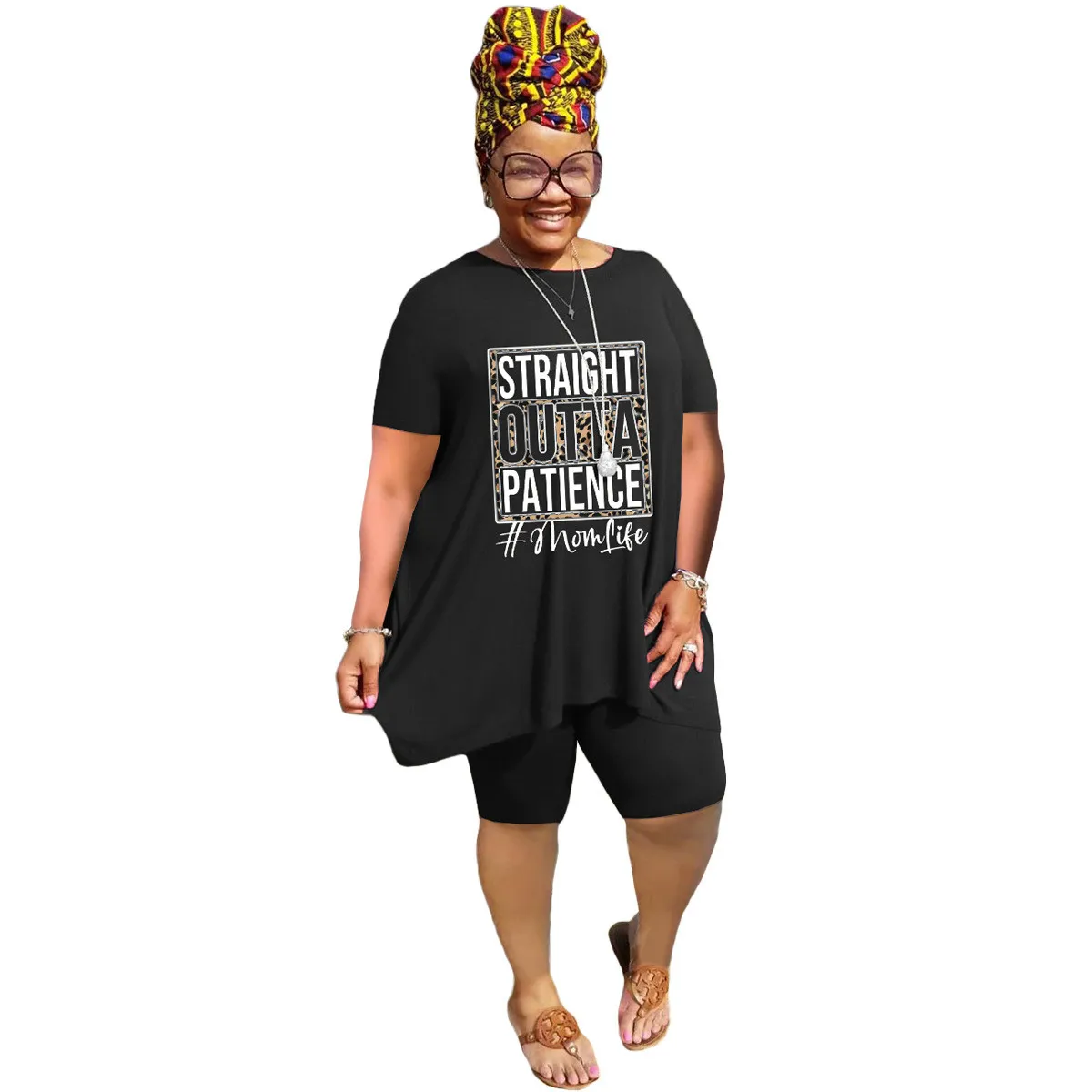 Women's Fashion Plus Size 5xl Casual Shorts Set 13 Women's Fashion Plus Size 5xl Casual Shorts Set - Image 11