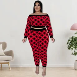 Plus Size Women'S Print Off Shoulder Top And Pants Two Piece Set 35 Plus Size Women'S Print Off Shoulder Top And Pants Two Piece Set -Plus Size Dresses Shop 718ac5172fbec57b
