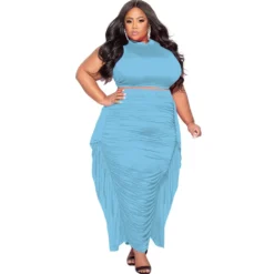 Plus Size Women Sexy Tassel Sleeveless Top And Skirt Two-piece Set 20 Plus Size Women Sexy Tassel Sleeveless Top And Skirt Two-piece Set -Plus Size Dresses Shop 71adf890eb8256ed