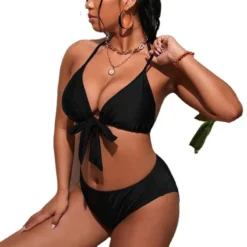 Solid Plus Size Two Pieces Fit Bikini Swimsuit -Plus Size Dresses Shop 725e1a9cd4f571a6