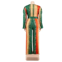 Plus Size Women's Clothing Fall V-Neck Long Sleeve Jumpsuit -Plus Size Dresses Shop 73e384e2909cf5be